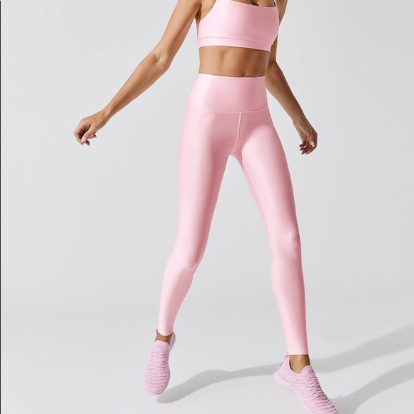 Carbon38 Pants - Carbon38 light pink high waist champagne leggings